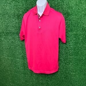 Vibrant Pink Polo Shirt with Classic Collar Footjoy